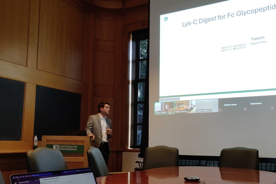 Matthew Stoner presenting at his Ph.D. thesis defense